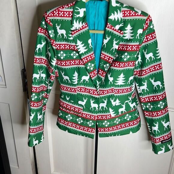 Suit Meister Christmas Suit Set Skirt & Blazer Ugly Sweater print - Picture 3 of 9